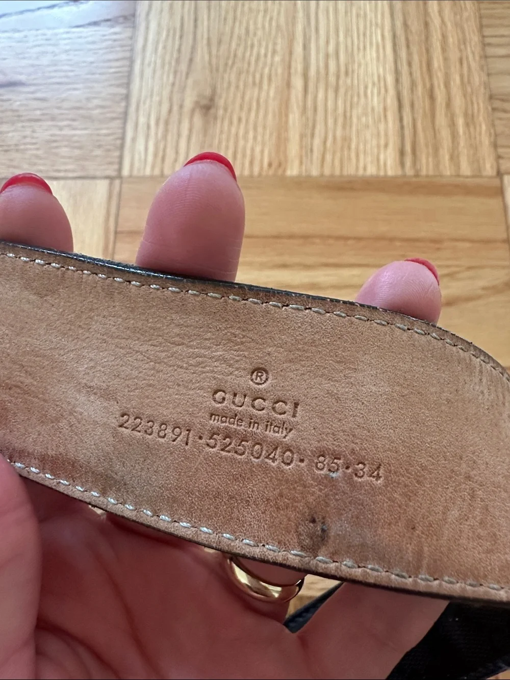 Gucci Black Interlocking G Logo Belt